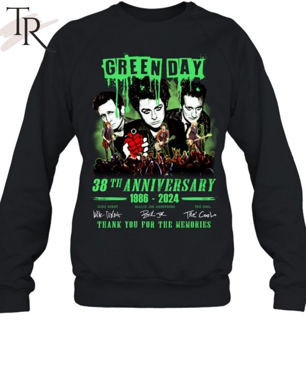 Green Day 38th Anniversary 1989 – 2024 Thank You For The Memories T-Shirt