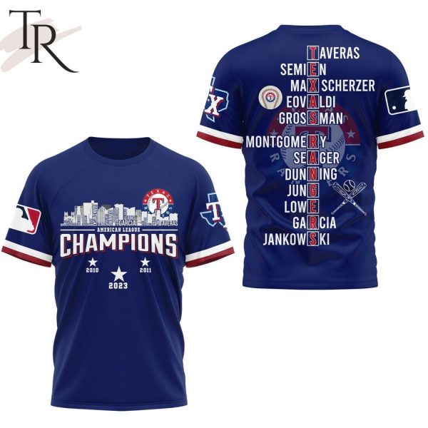 American League Champions Texas Rangers 3D T-Shirt