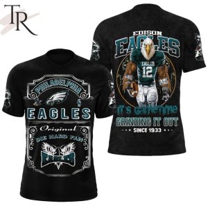 Philadelphia Eagles Original Die Hard Fan Edison Eagles It’s Gametime Crinding It Out Since 1933 T-Shirt