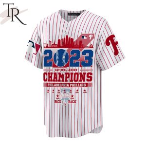 2023 National League Champions Philadelphia Phillies Back To Back Baseball Jersey