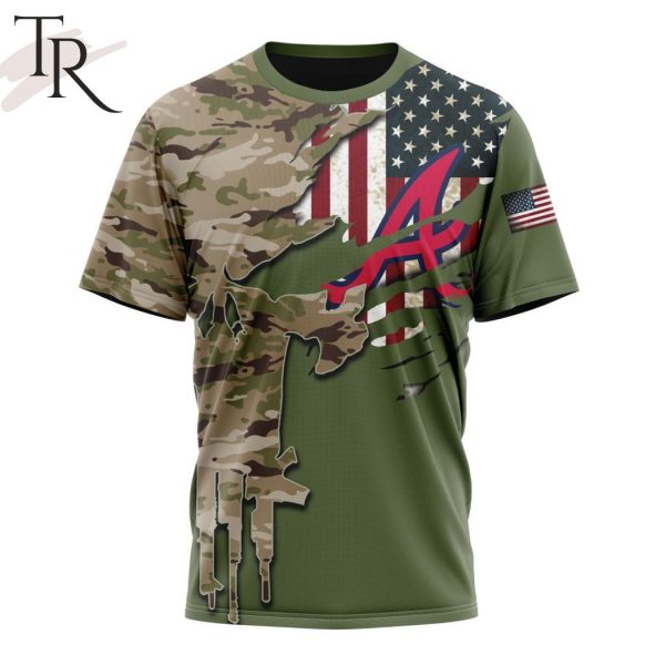 MLB Atlanta Braves Special Camo Design For Veterans Day Hoodie