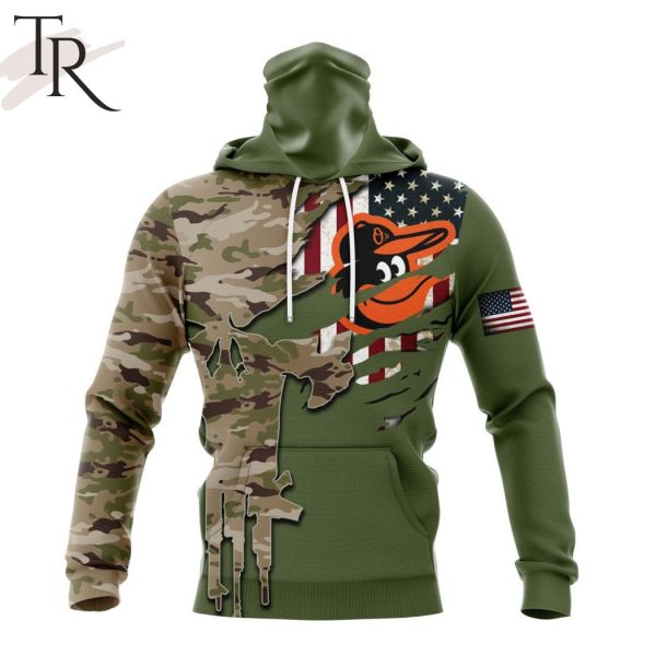 MLB Baltimore Orioles Special Camo Design For Veterans Day Hoodie