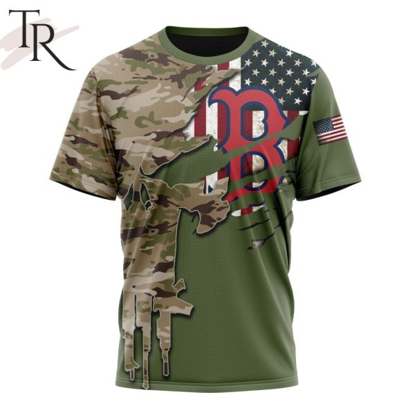 MLB Boston Red Sox Special Camo Design For Veterans Day Hoodie