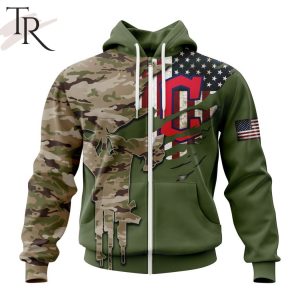 MLB Cleveland Guardians Special Camo Design For Veterans Day Hoodie