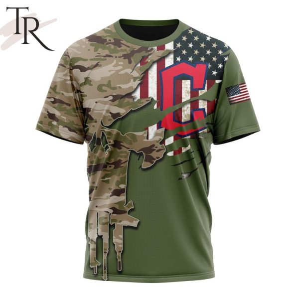 MLB Cleveland Guardians Special Camo Design For Veterans Day Hoodie