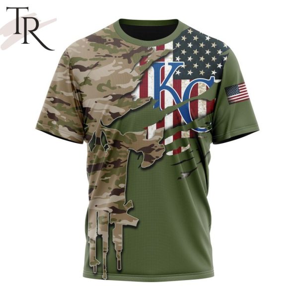 MLB Kansas City Royals Special Camo Design For Veterans Day Hoodie