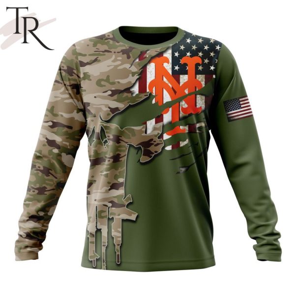 MLB New York Mets Special Camo Design For Veterans Day Hoodie