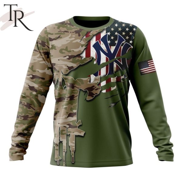 MLB New York Yankees Special Camo Design For Veterans Day Hoodie