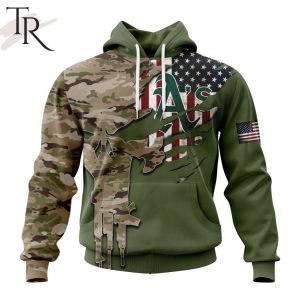 MLB Oakland Athletics Special Camo Design For Veterans Day Hoodie