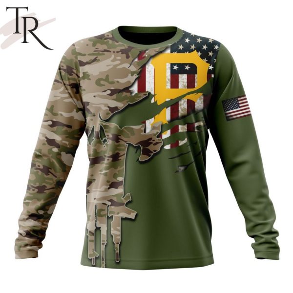MLB Pittsburgh Pirates Special Camo Design For Veterans Day Hoodie