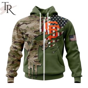 MLB San Francisco Giants Special Camo Design For Veterans Day Hoodie