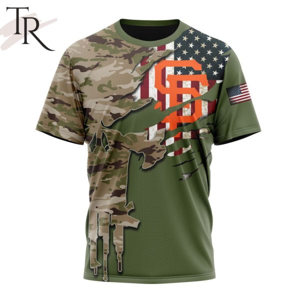 MLB San Francisco Giants Special Camo Design For Veterans Day Hoodie