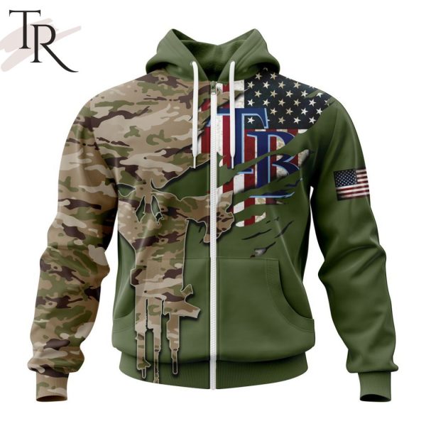 MLB Tampa Bay Rays Special Camo Design For Veterans Day Hoodie