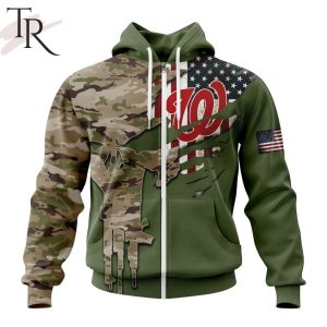 MLB Washington Nationals Special Camo Design For Veterans Day Hoodie