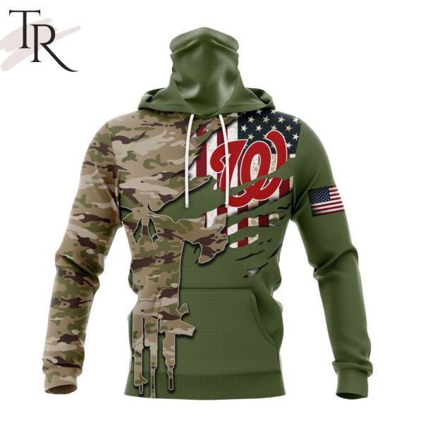 MLB Washington Nationals Special Camo Design For Veterans Day Hoodie