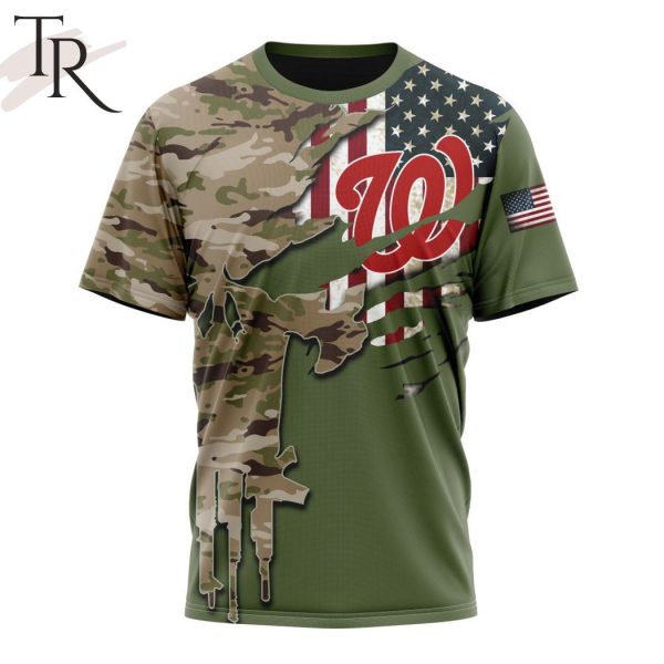 MLB Washington Nationals Special Camo Design For Veterans Day Hoodie