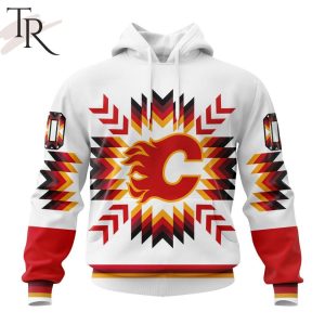 Personalized NHL Calgary Flames Special Design With Native Pattern Hoodie