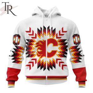 Personalized NHL Calgary Flames Special Design With Native Pattern Hoodie