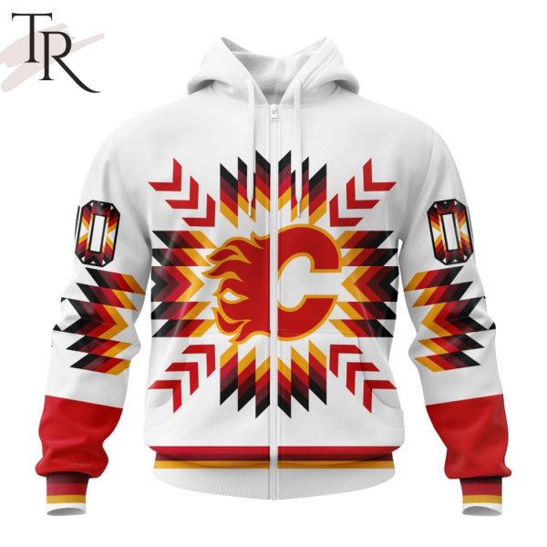 Personalized NHL Calgary Flames Special Design With Native Pattern Hoodie