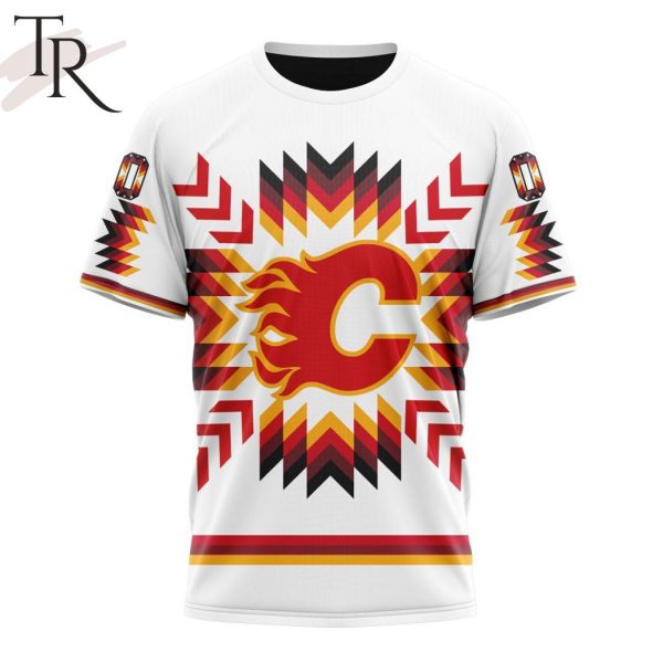 Personalized NHL Calgary Flames Special Design With Native Pattern Hoodie