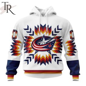 Personalized NHL Columbus Blue Jackets Special Design With Native Pattern Hoodie