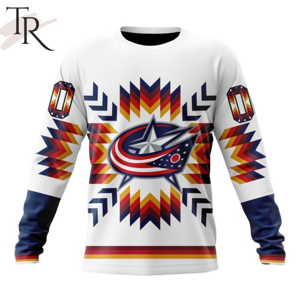 Personalized NHL Columbus Blue Jackets Special Design With Native Pattern Hoodie