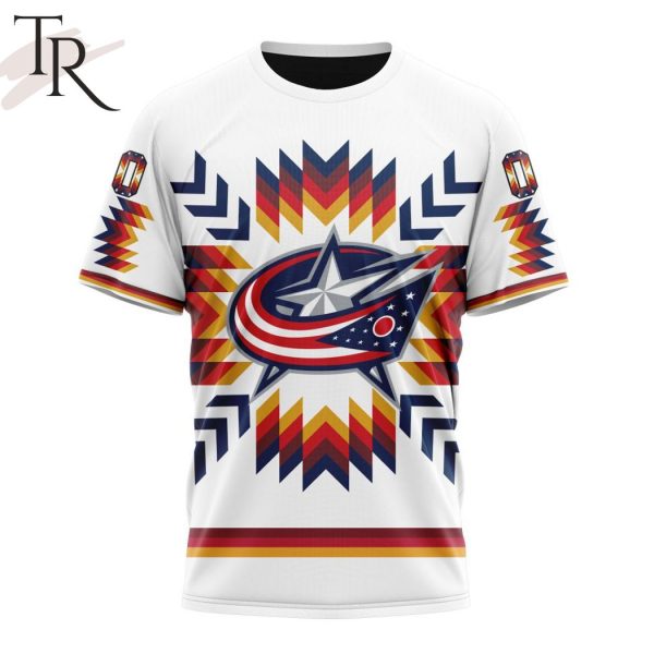 Personalized NHL Columbus Blue Jackets Special Design With Native Pattern Hoodie