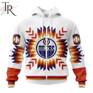 Personalized NHL Edmonton Oilers Special Design With Native Pattern Hoodie