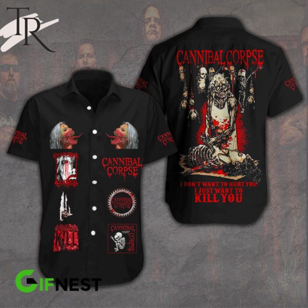 Cannibal Corpse I Don’t Want To Hurt You I Just Want To Kill You Short Sleeve Dress Shirt