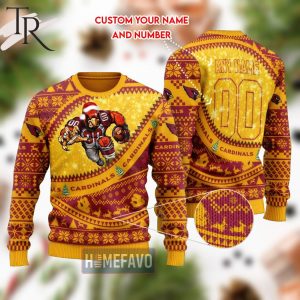 NFL Arizona Cardinals Mascot Woolen Christmas Full Print Sweater