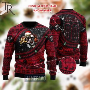 NFL Atlanta Falcons Mascot Woolen Christmas Full Print Sweater