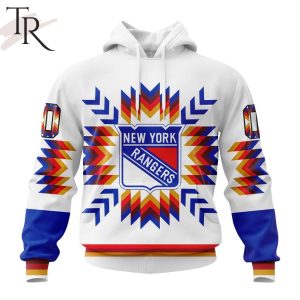 Personalized NHL New York Rangers Special Design With Native Pattern Hoodie