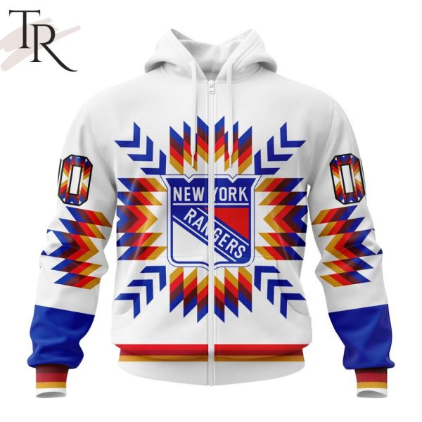 Personalized NHL New York Rangers Special Design With Native Pattern Hoodie