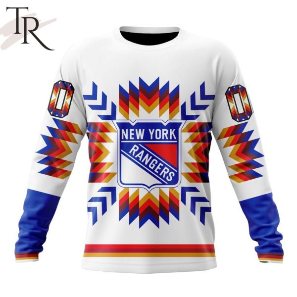 Personalized NHL New York Rangers Special Design With Native Pattern Hoodie