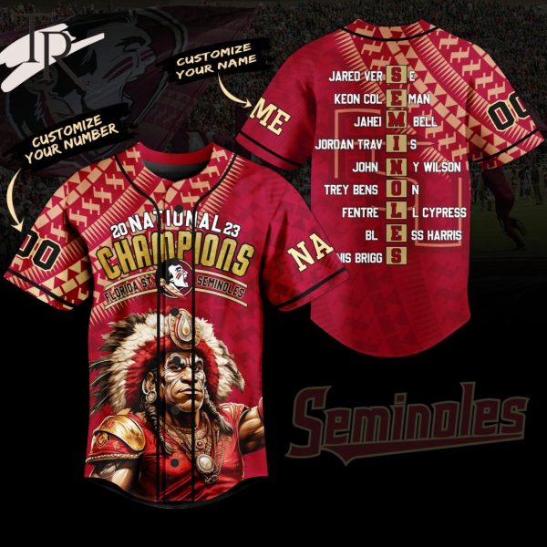 Personalized 2023 National Champions Florida St. Seminoles Baseball Jersey