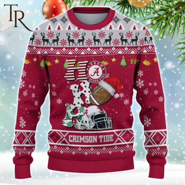 NCAA Alabama Crimson Tide HO HO HO Ugly Christmas Sweater