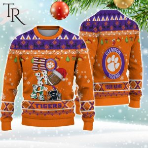 NCAA Clemson Tigers HO HO HO Ugly Christmas Sweater