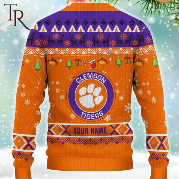 NCAA Clemson Tigers HO HO HO Ugly Christmas Sweater
