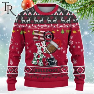 NCAA Georgia Bulldogs HO HO HO Ugly Christmas Sweater