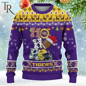 NCAA LSU Tigers HO HO HO Ugly Christmas Sweater