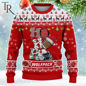 NCAA NC State Wolfpack HO HO HO Ugly Christmas Sweater