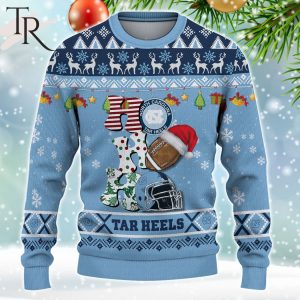 NCAA North Carolina Tar Heels HO HO HO Ugly Christmas Sweater