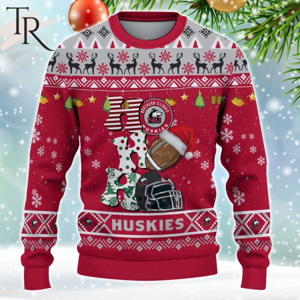 NCAA Northern Illinois Huskies HO HO HO Ugly Christmas Sweater