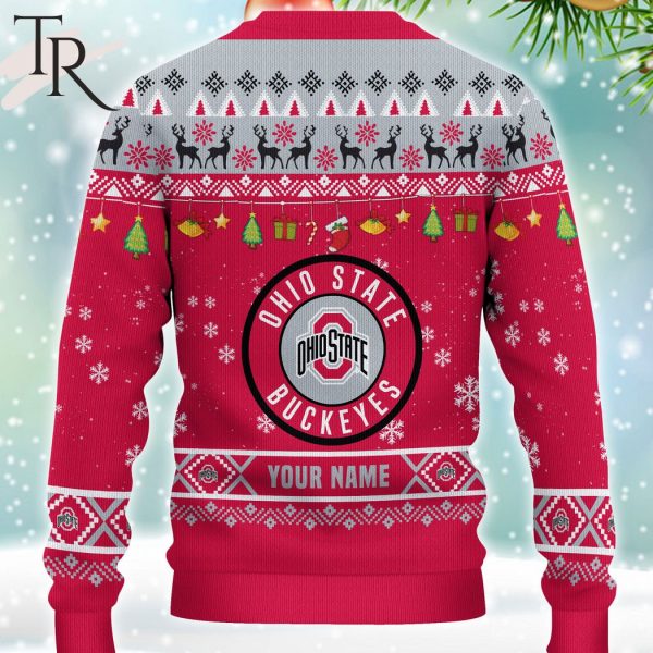 NCAA Ohio State Buckeyes HO HO HO Ugly Christmas Sweater