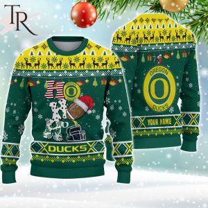 NCAA Oregon Ducks HO HO HO Ugly Christmas Sweater