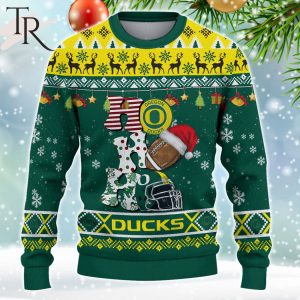 NCAA Oregon Ducks HO HO HO Ugly Christmas Sweater