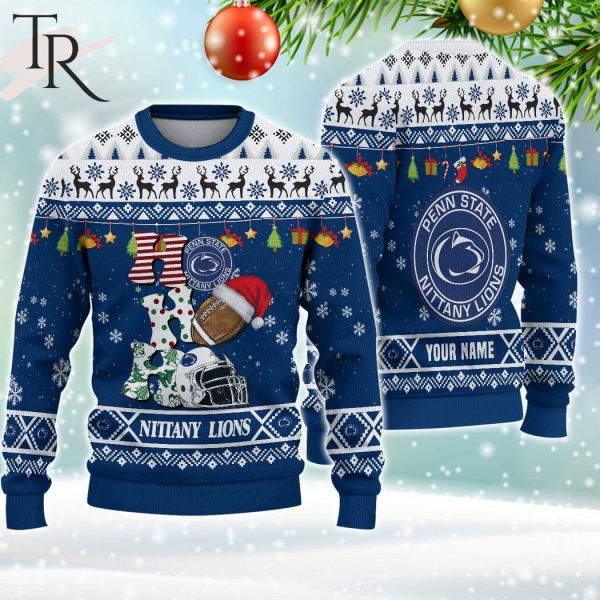 NCAA Penn State Nittany Lions HO HO HO Ugly Christmas Sweater