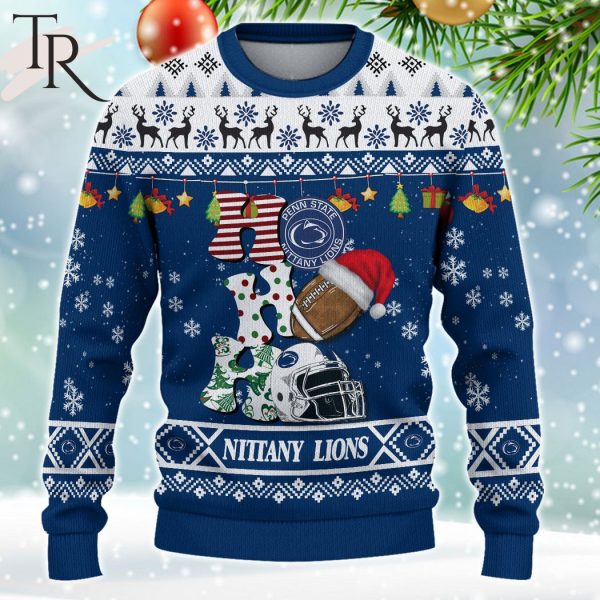 NCAA Penn State Nittany Lions HO HO HO Ugly Christmas Sweater