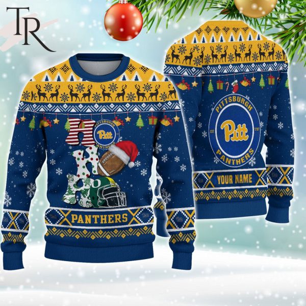 NCAA Pittsburgh Panthers HO HO HO Ugly Christmas Sweater