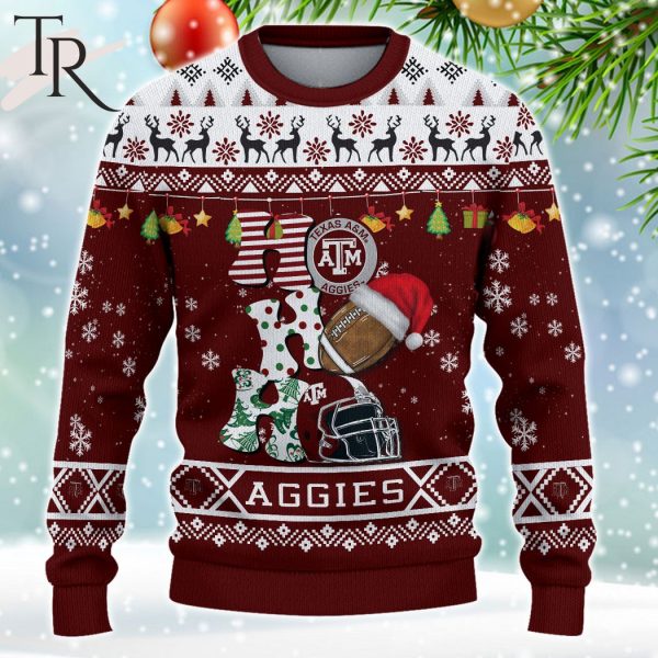 NCAA Texas A&M Aggies HO HO HO Ugly Christmas Sweater
